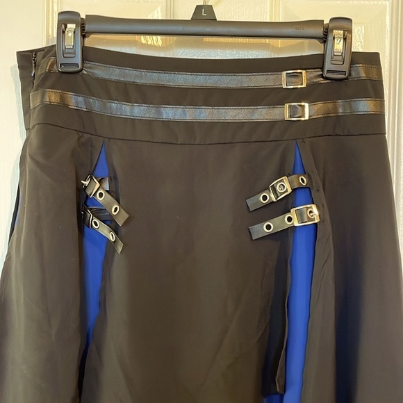 Dressfo Womens Chiffon Asymmetric Layered Skirt Buckles, Size 8 - Picture 3 of 5